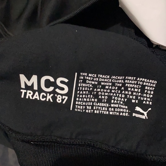 ADULT Puma Men’s Iconic MCS Long Sleeve Comfortable Track Jacket – Black - Picture 6 of 7